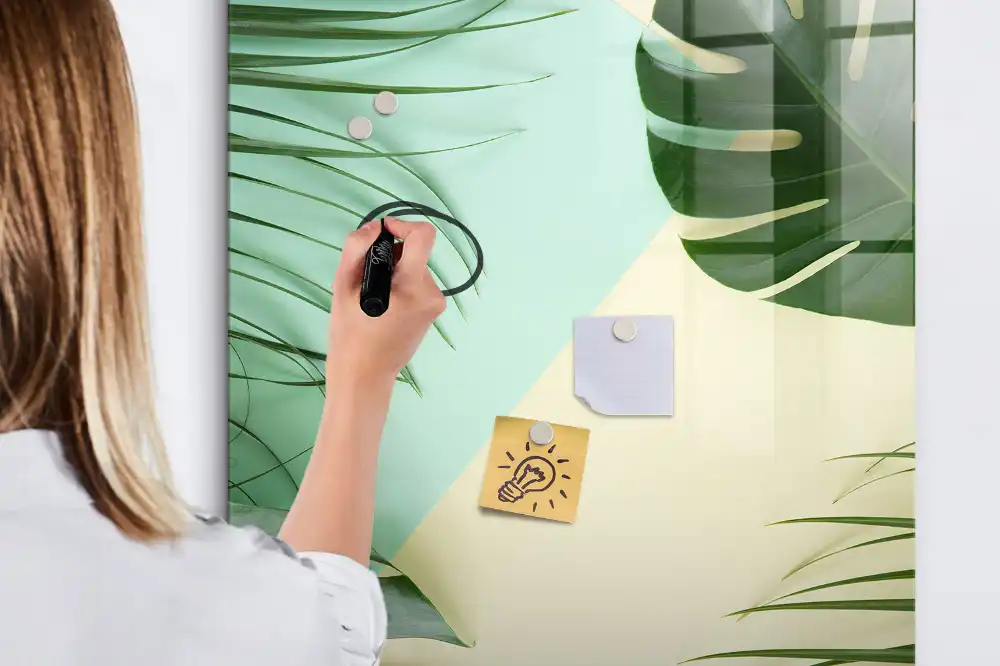 Tablica suchościeralna magnetyczna tropikalna monstera