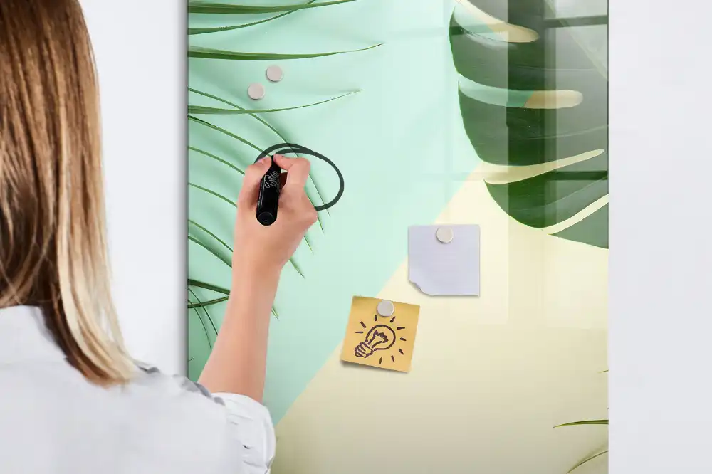 Tablica suchościeralna magnetyczna tropikalna monstera