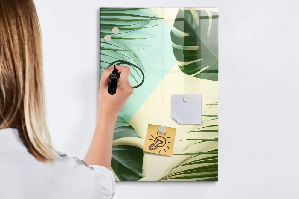 Tablica suchościeralna magnetyczna tropikalna monstera