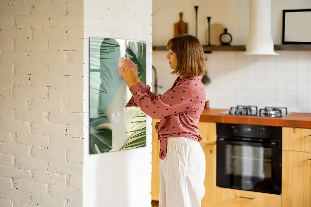 Tablica suchościeralna magnetyczna tropikalna monstera