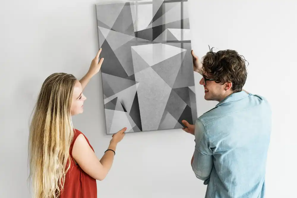 Tablica suchościeralna magnetyczna geometryczna kompozycja