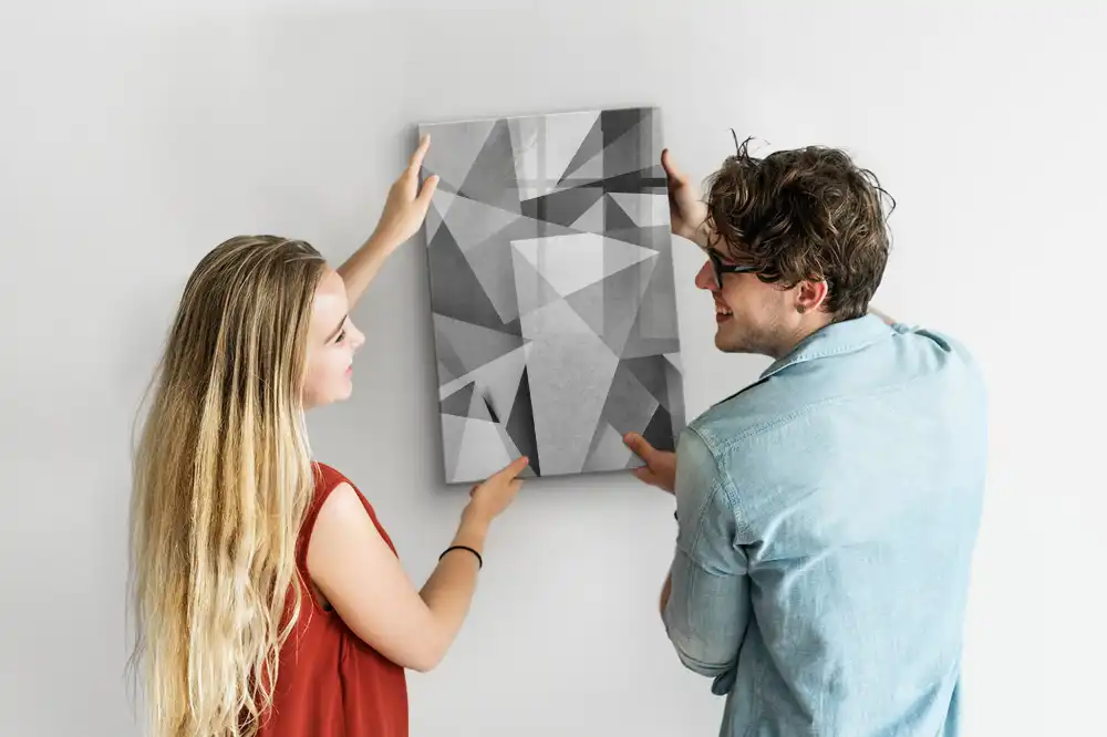 Tablica suchościeralna magnetyczna geometryczna kompozycja