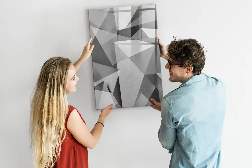 Tablica suchościeralna magnetyczna geometryczna kompozycja