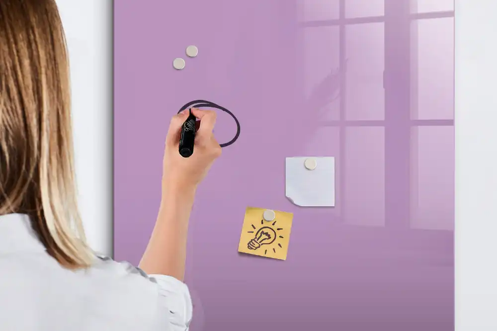 Tablica suchościeralna magnetyczna kolor liliowy