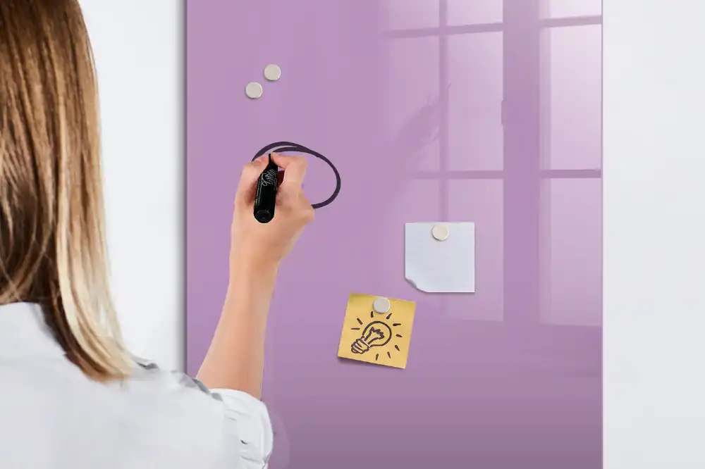 Tablica suchościeralna magnetyczna kolor liliowy