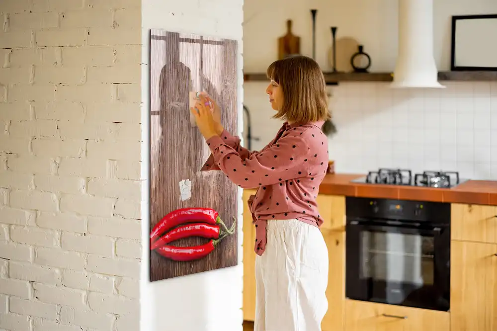 Tablica suchościeralna magnetyczna chili na desce do krojenia