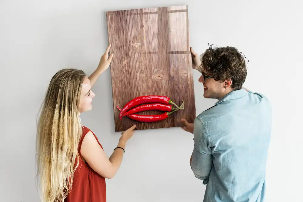 Tablica suchościeralna magnetyczna chili na desce do krojenia