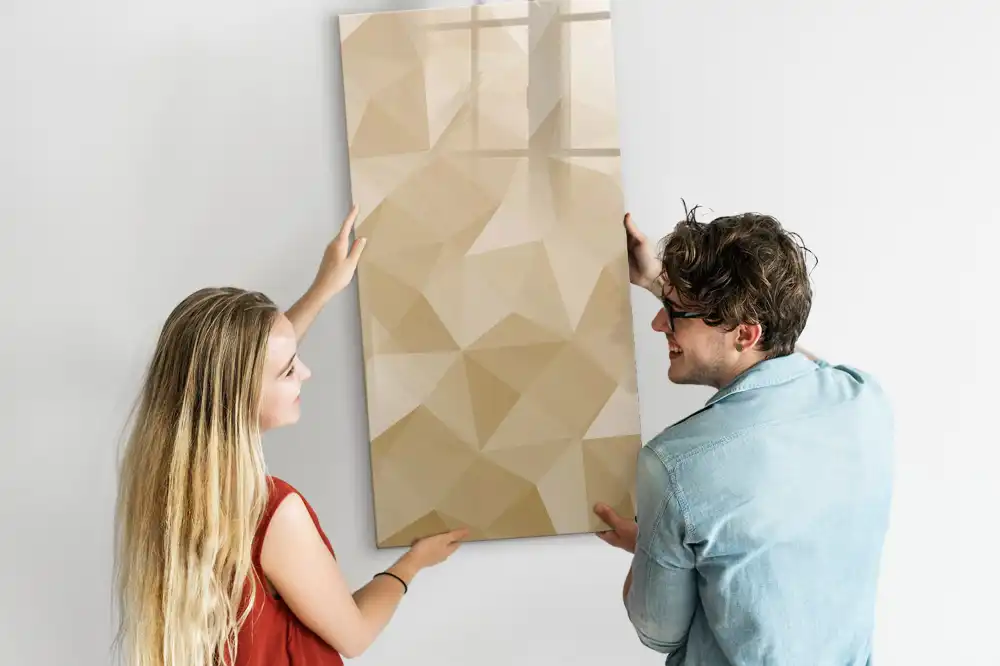 Tablica suchościeralna magnetyczna geometryczne ostrosłupy w tle