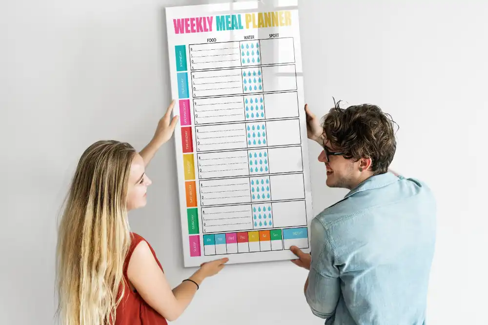 Tablica magnetyczna do rysowania tygodniowe menu