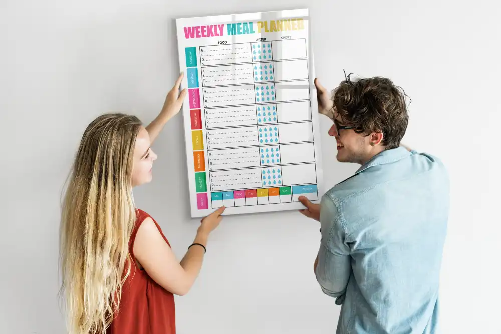 Tablica magnetyczna do rysowania tygodniowe menu