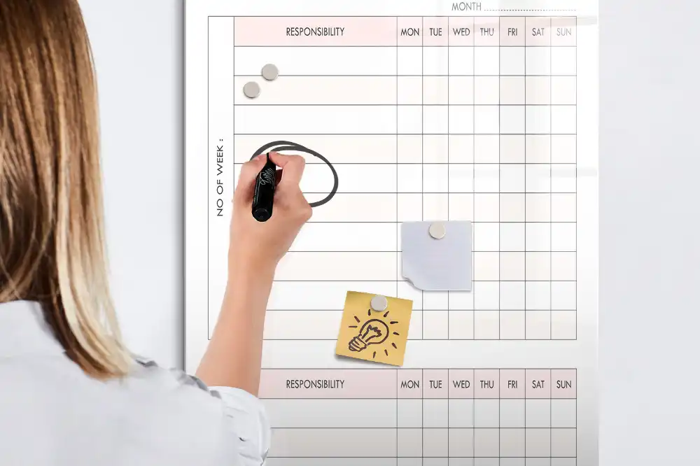 Tablica magnetyczna do pisania lista kontrolna zadań