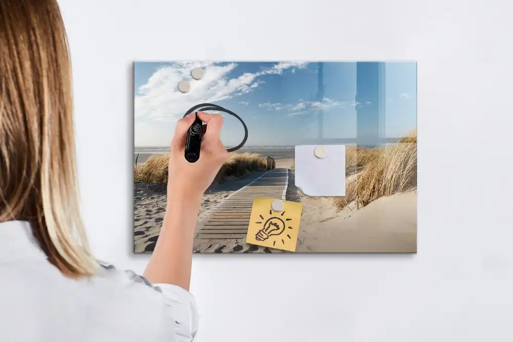 Tablica magnetyczna do pisania widok na plażę