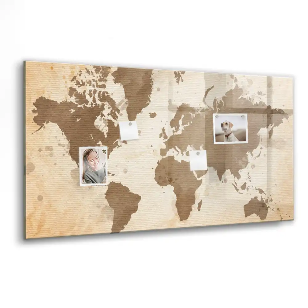 Tablica do rysowania magnetyczna ilustrowana mapa świata