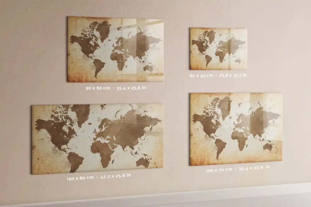 Tablica do rysowania magnetyczna ilustrowana mapa świata