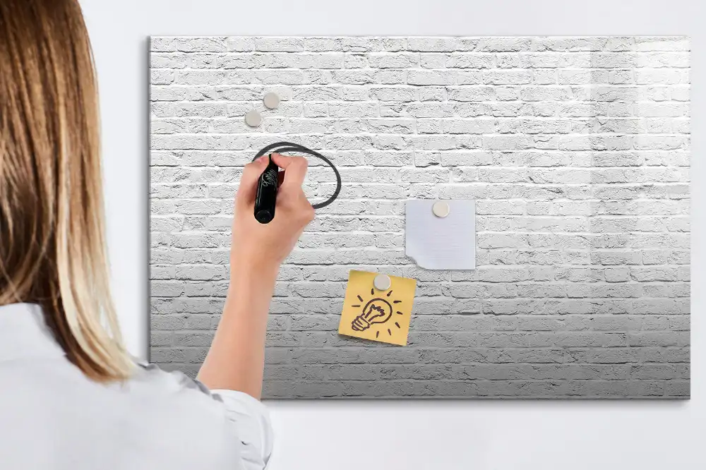 Tablica suchościeralna magnetyczna klasyczny mur z cegły