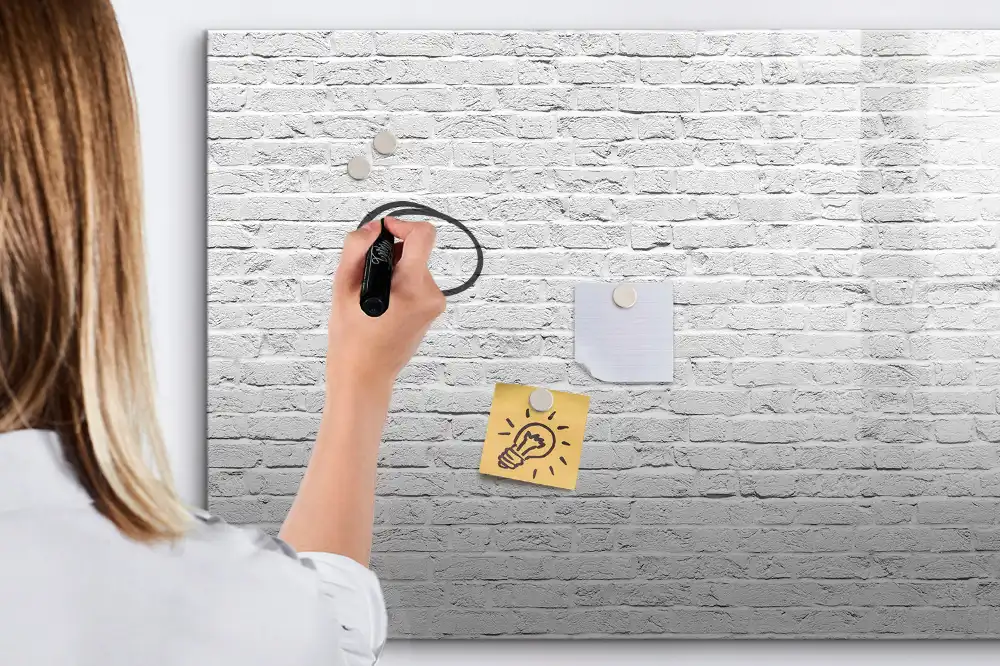 Tablica suchościeralna magnetyczna klasyczny mur z cegły