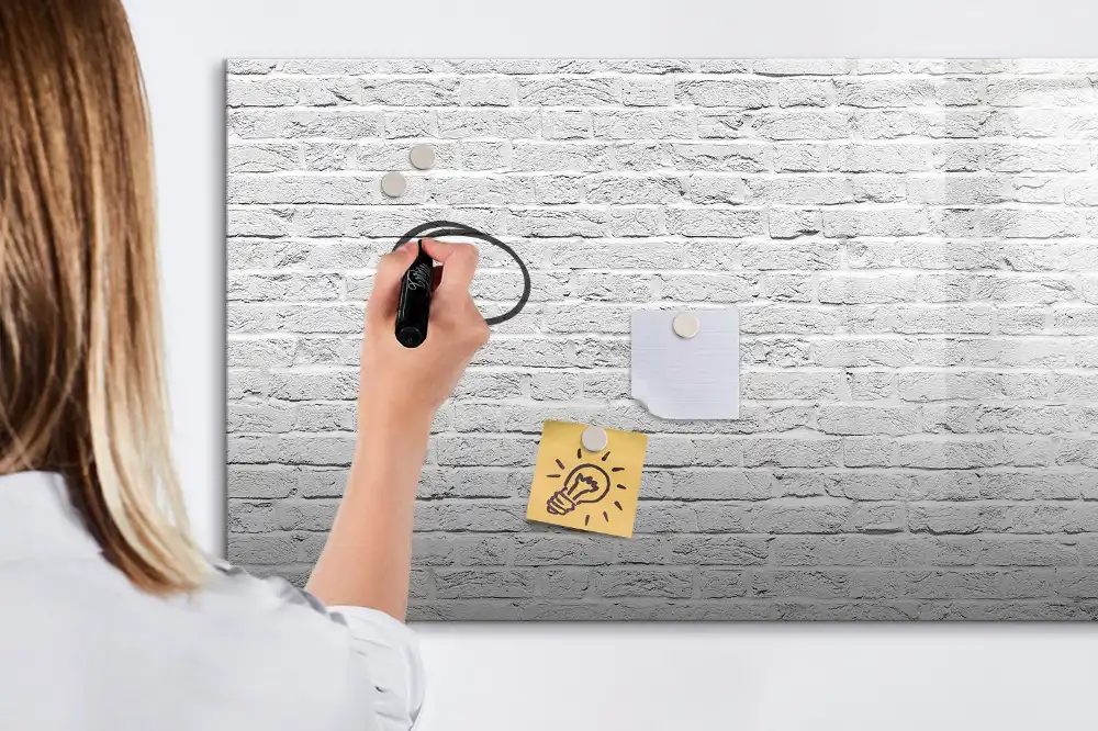Tablica suchościeralna magnetyczna klasyczny mur z cegły