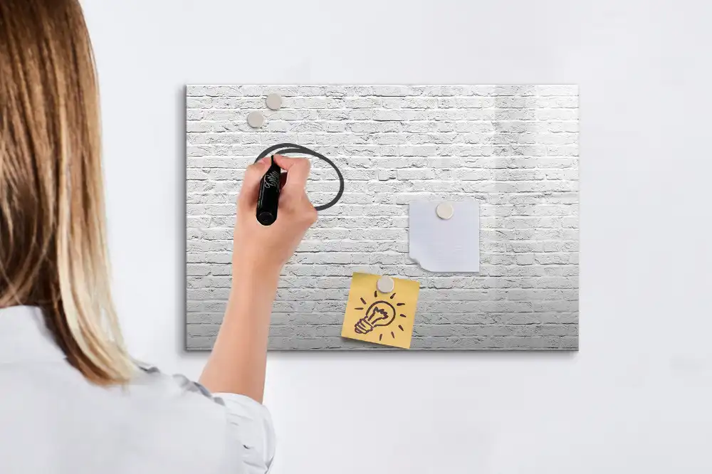 Tablica suchościeralna magnetyczna klasyczny mur z cegły