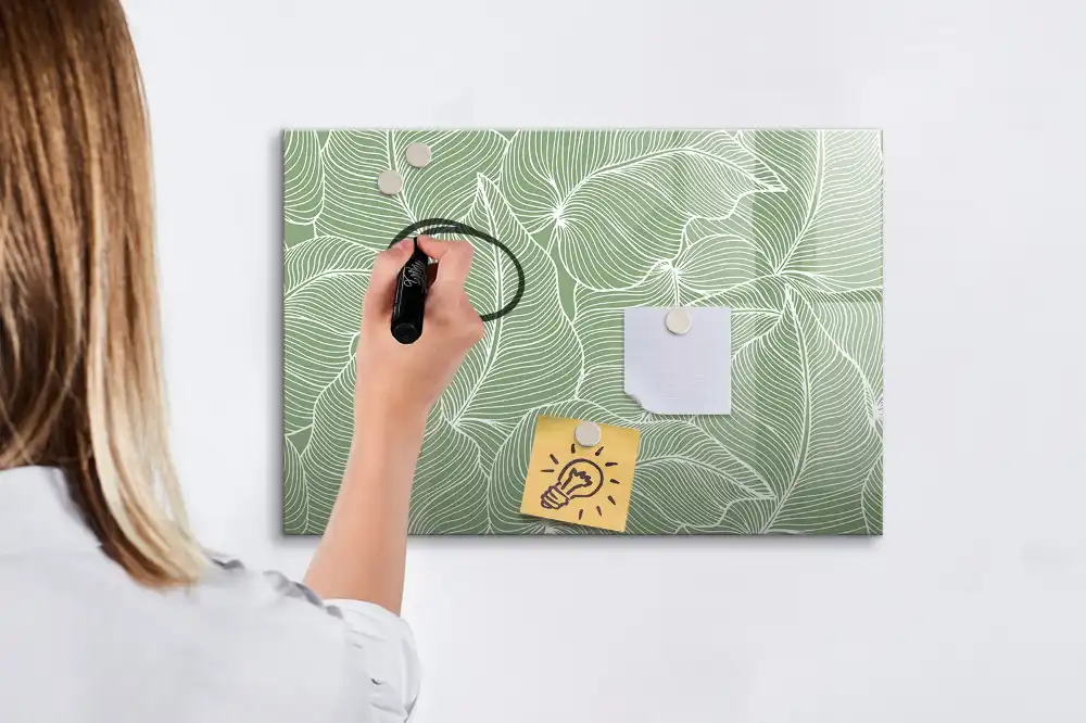 Tablica do rysowania magnetyczna wzór z naturalnych liści