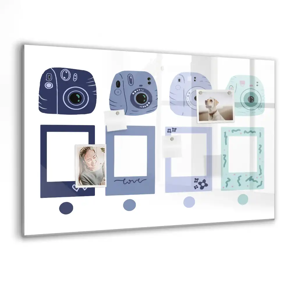 Tablica magnetyczna z pisakiem ramki w stylu polaroid