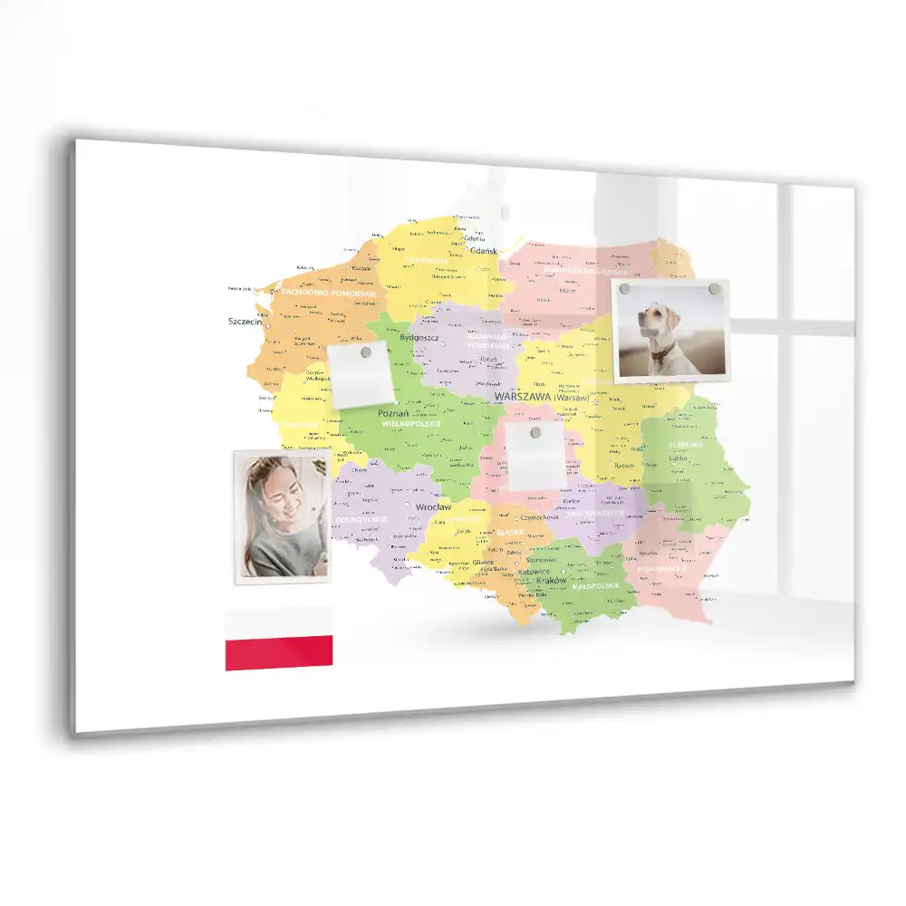 Tablica do rysowania magnetyczna geograficzna mapa polski