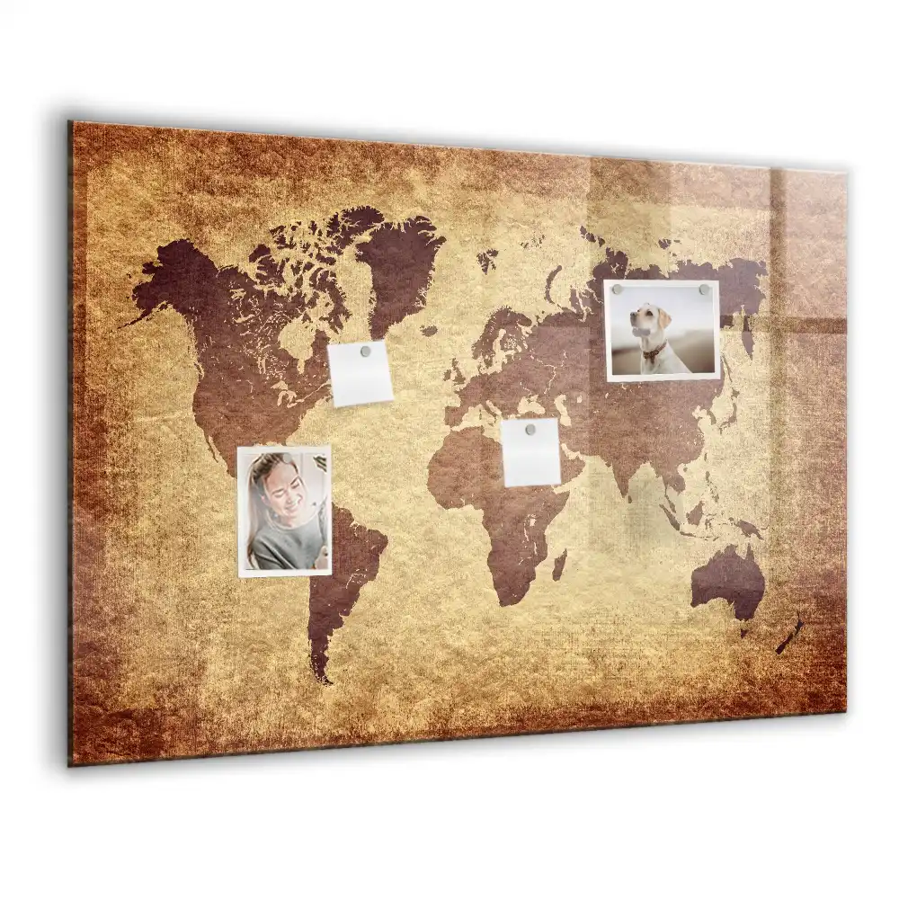 Tablica magnetyczna do pisania klasyczna mapa świata