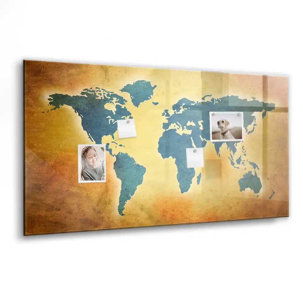 Tablica magnetyczna do pisania klasyczna mapa świata