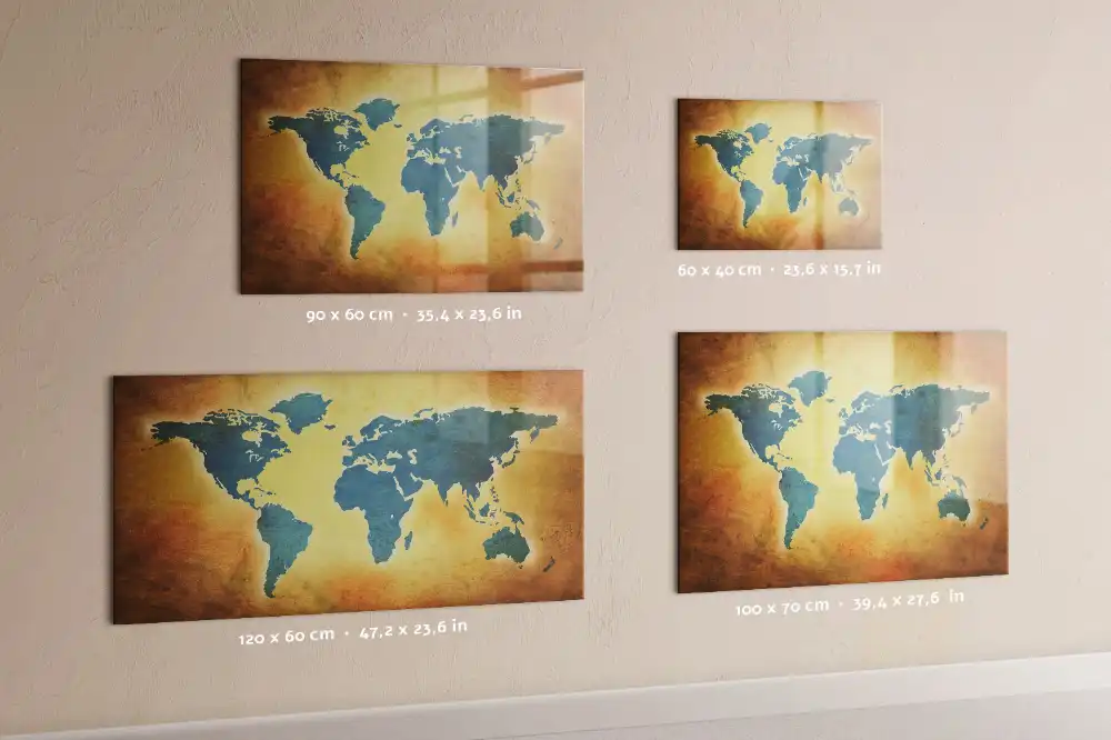 Tablica magnetyczna do pisania klasyczna mapa świata