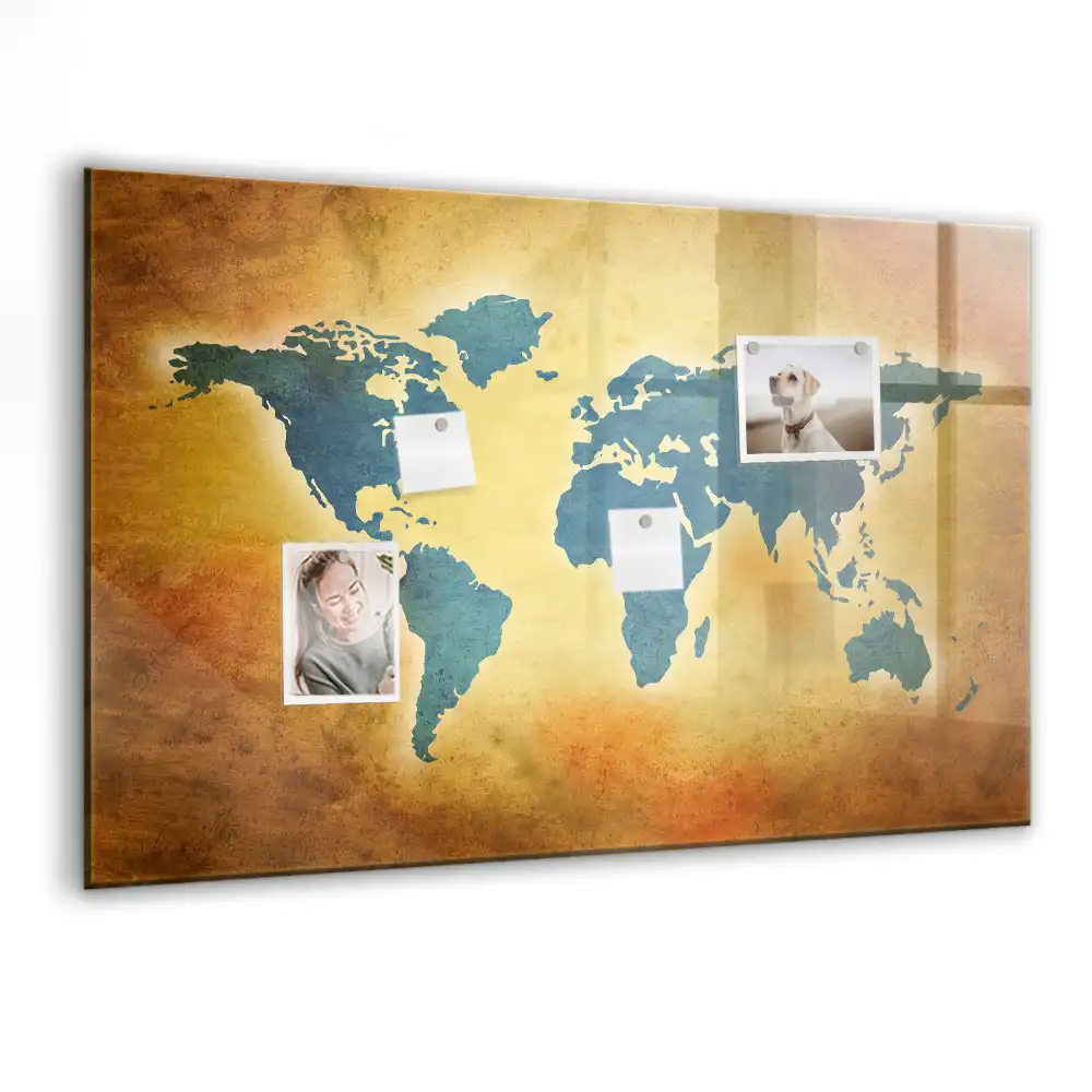 Tablica magnetyczna do pisania klasyczna mapa świata