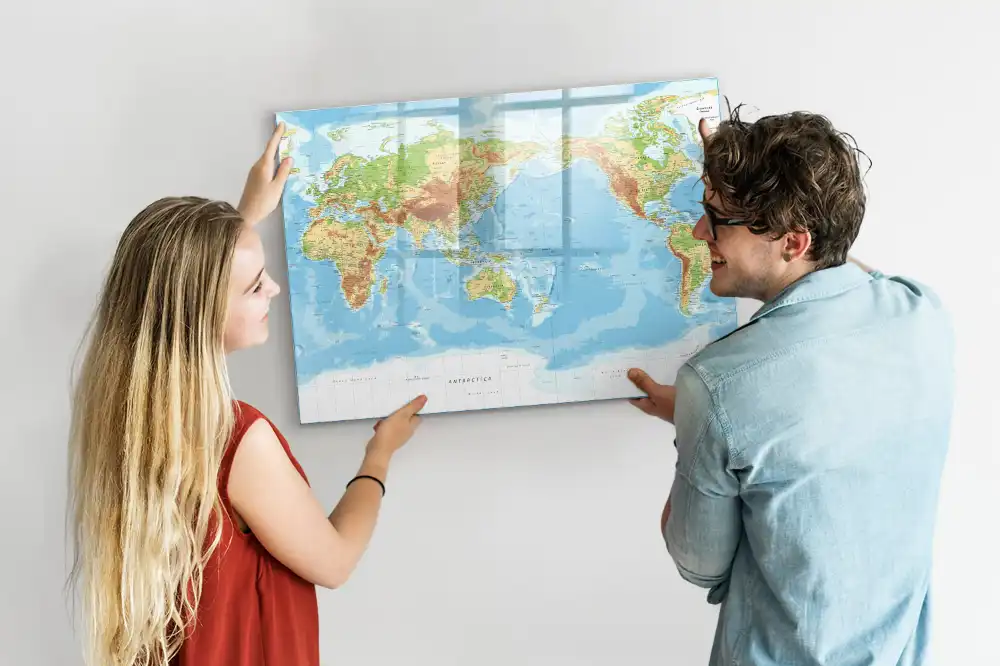 Tablica do rysowania magnetyczna fizyczny atlas świata