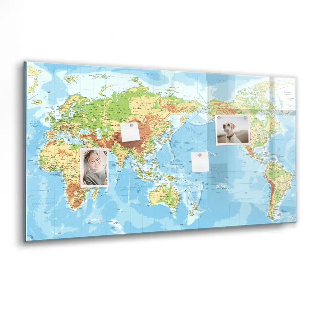 Tablica do rysowania magnetyczna fizyczny atlas świata