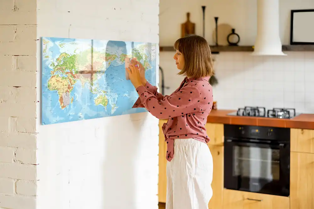 Tablica do rysowania magnetyczna fizyczny atlas świata