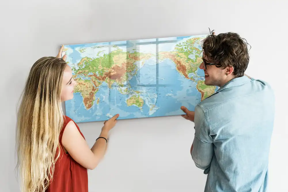 Tablica do rysowania magnetyczna fizyczny atlas świata