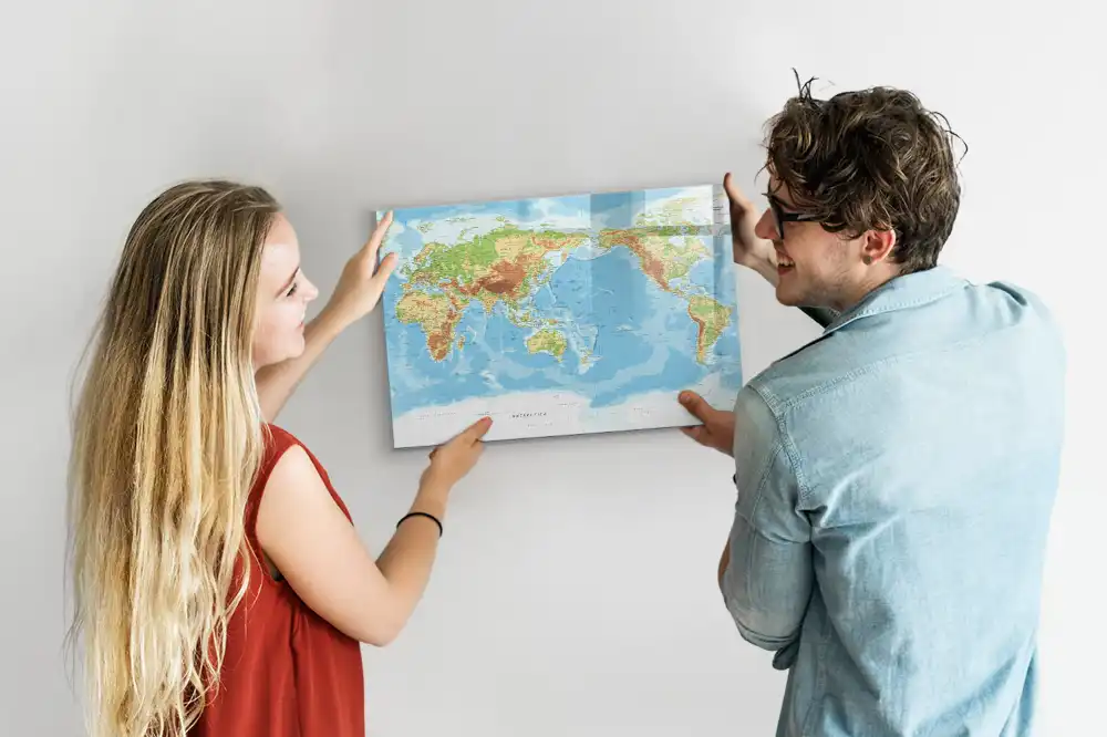 Tablica do rysowania magnetyczna fizyczny atlas świata