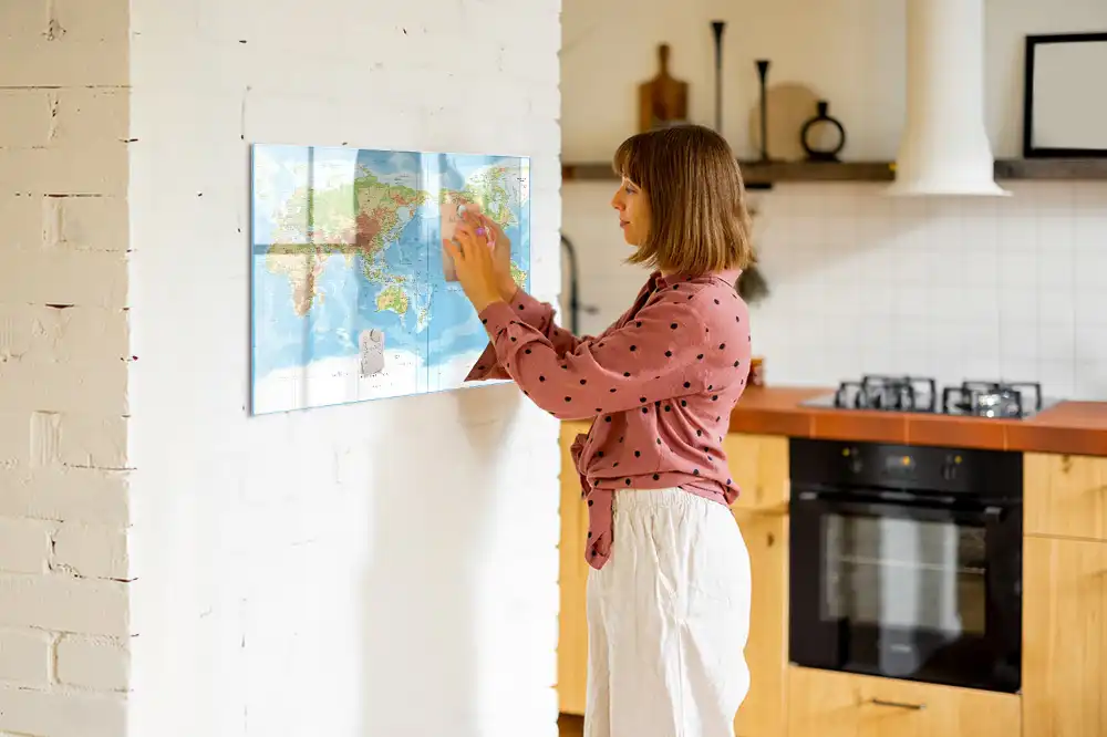 Tablica do rysowania magnetyczna fizyczny atlas świata