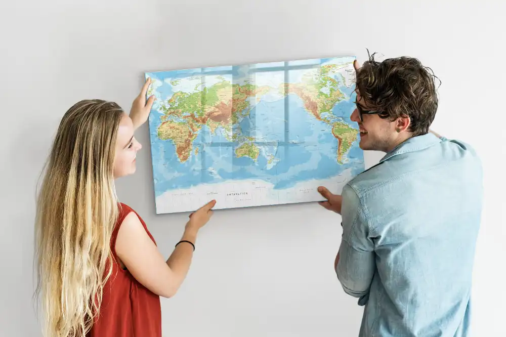 Tablica do rysowania magnetyczna fizyczny atlas świata