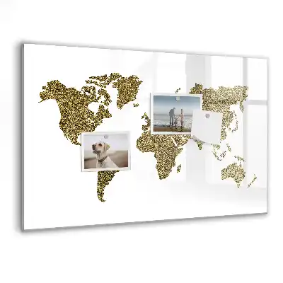 Tablica magnetyczna do pisania mapa świata fizyczna
