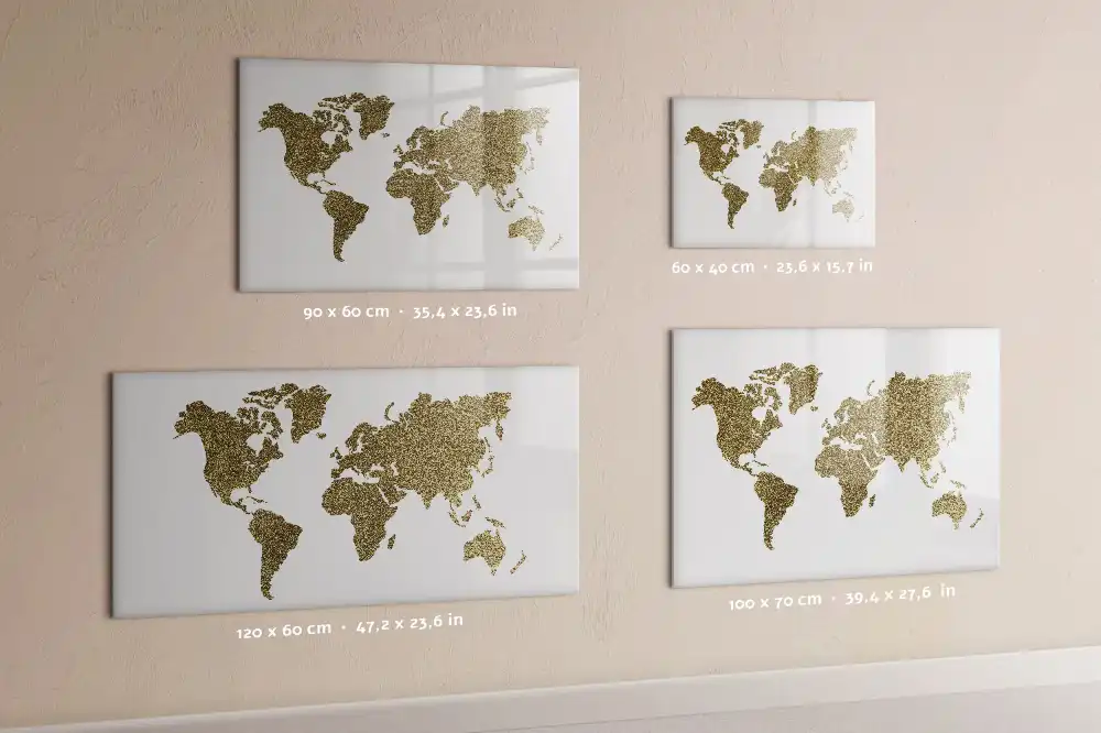 Tablica magnetyczna do pisania mapa świata fizyczna
