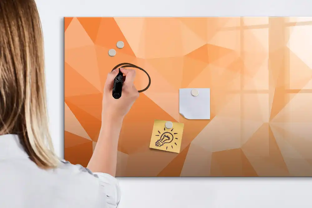 Tablica do rysowania magnetyczna abstrakcja trójkąty geometryczne