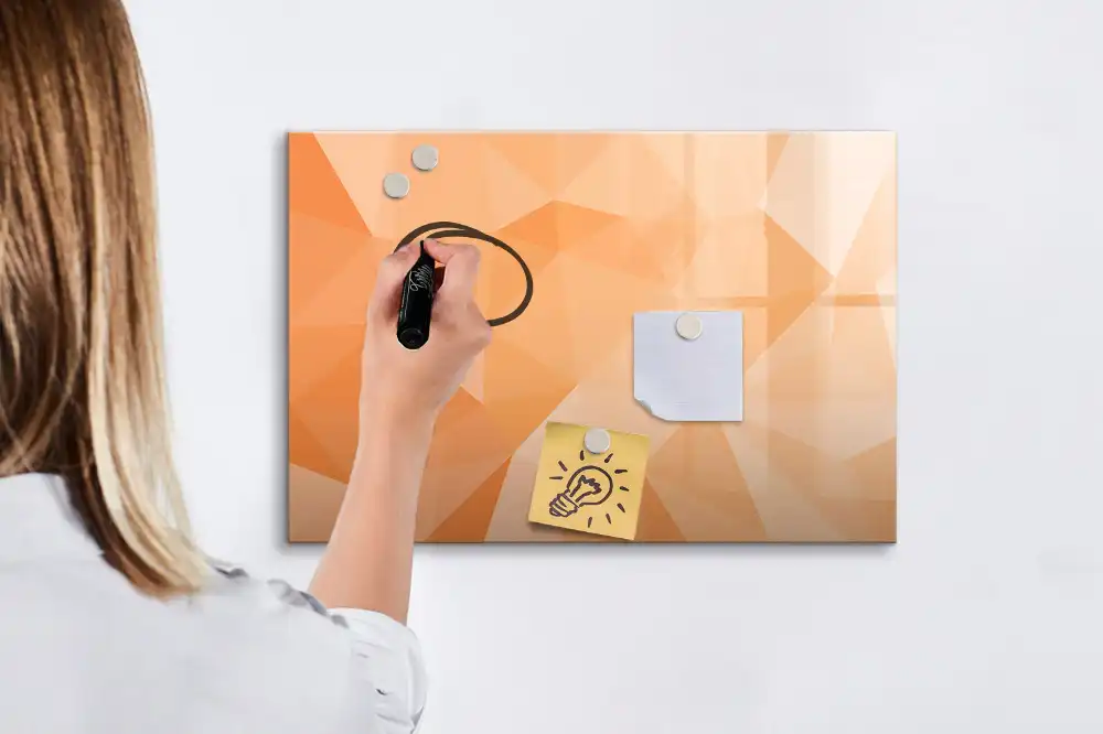Tablica do rysowania magnetyczna abstrakcja trójkąty geometryczne