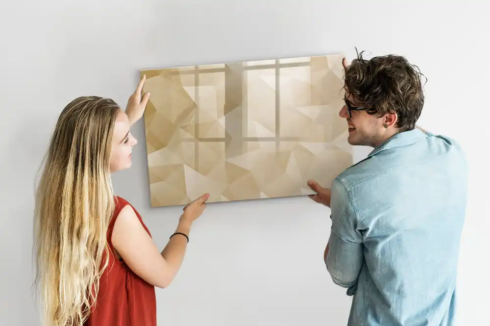 Tablica do rysowania magnetyczna trójkątna mozaika na ścianie