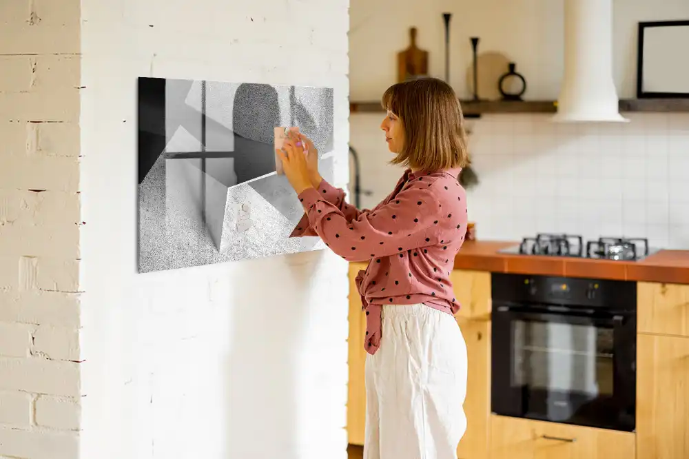 Tablica magnetyczna z pisakiem geometryczne trójkąty abstrakcja