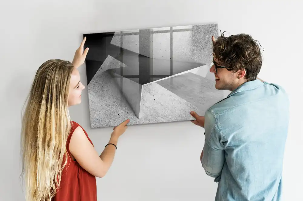 Tablica magnetyczna z pisakiem geometryczne trójkąty abstrakcja