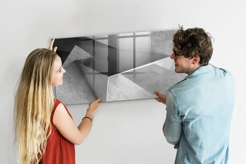 Tablica magnetyczna z pisakiem geometryczne trójkąty abstrakcja