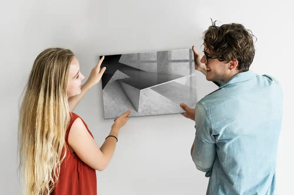 Tablica magnetyczna z pisakiem geometryczne trójkąty abstrakcja