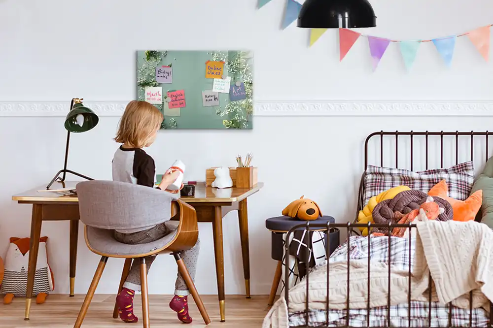 Tablica magnetyczna do pisania subtelne, delikatne kwiaty
