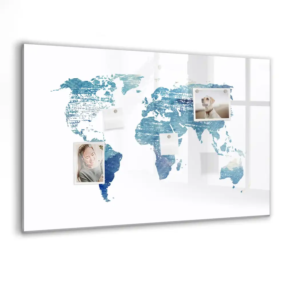 Tablica do rysowania magnetyczna siatka geograficzna globu