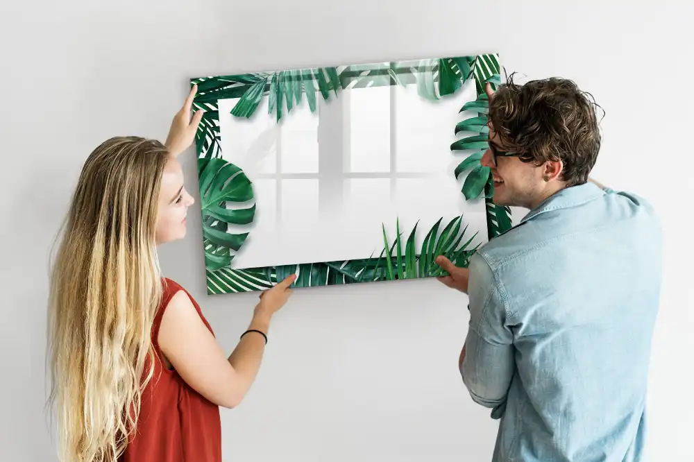 Tablica suchościeralna magnetyczna palma i monstera