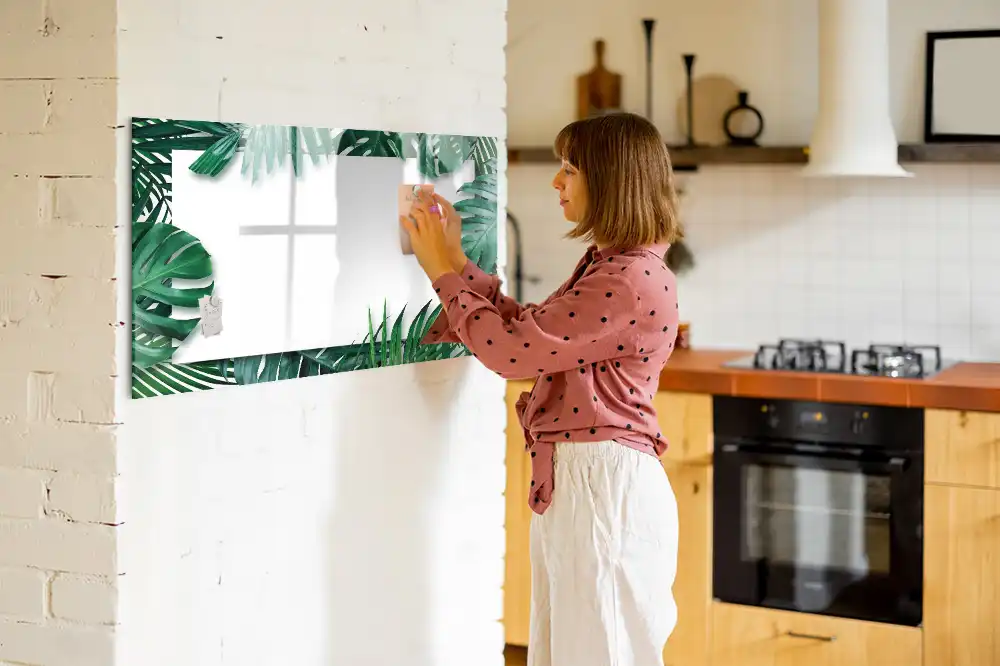 Tablica suchościeralna magnetyczna palma i monstera