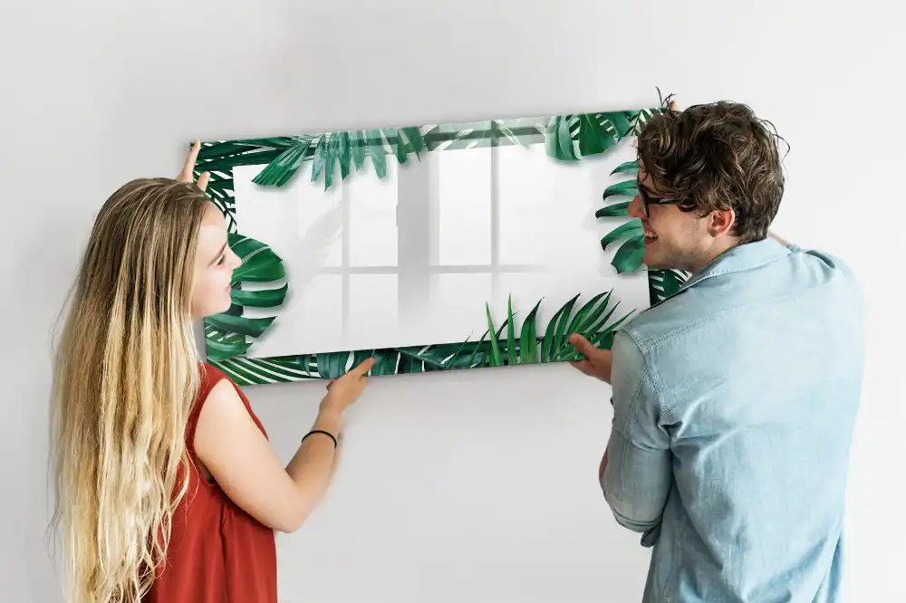 Tablica suchościeralna magnetyczna palma i monstera